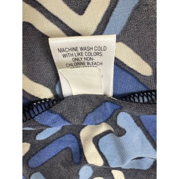 Apt. 9 Blue Geometric Print Square Neck Dress Size 2X 18 20 All-Season Plus Size - Picture 7 of 7